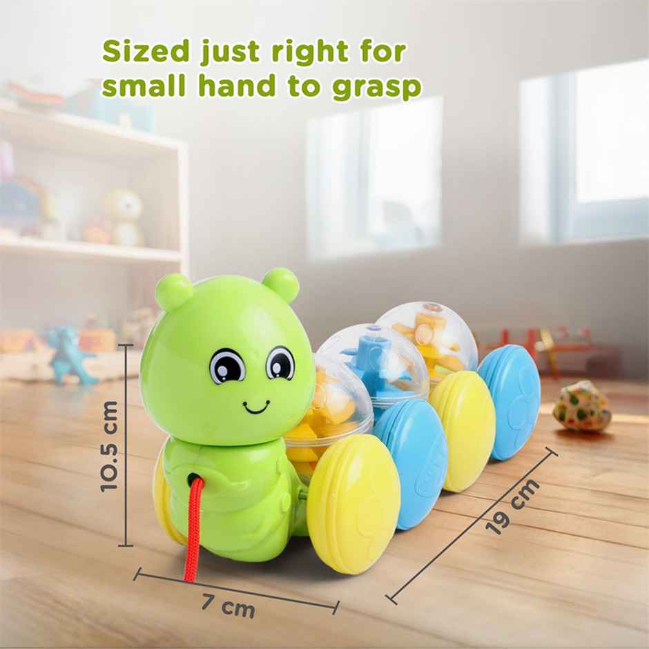 PlayNation Pull Along Caterpillar Toy - Green