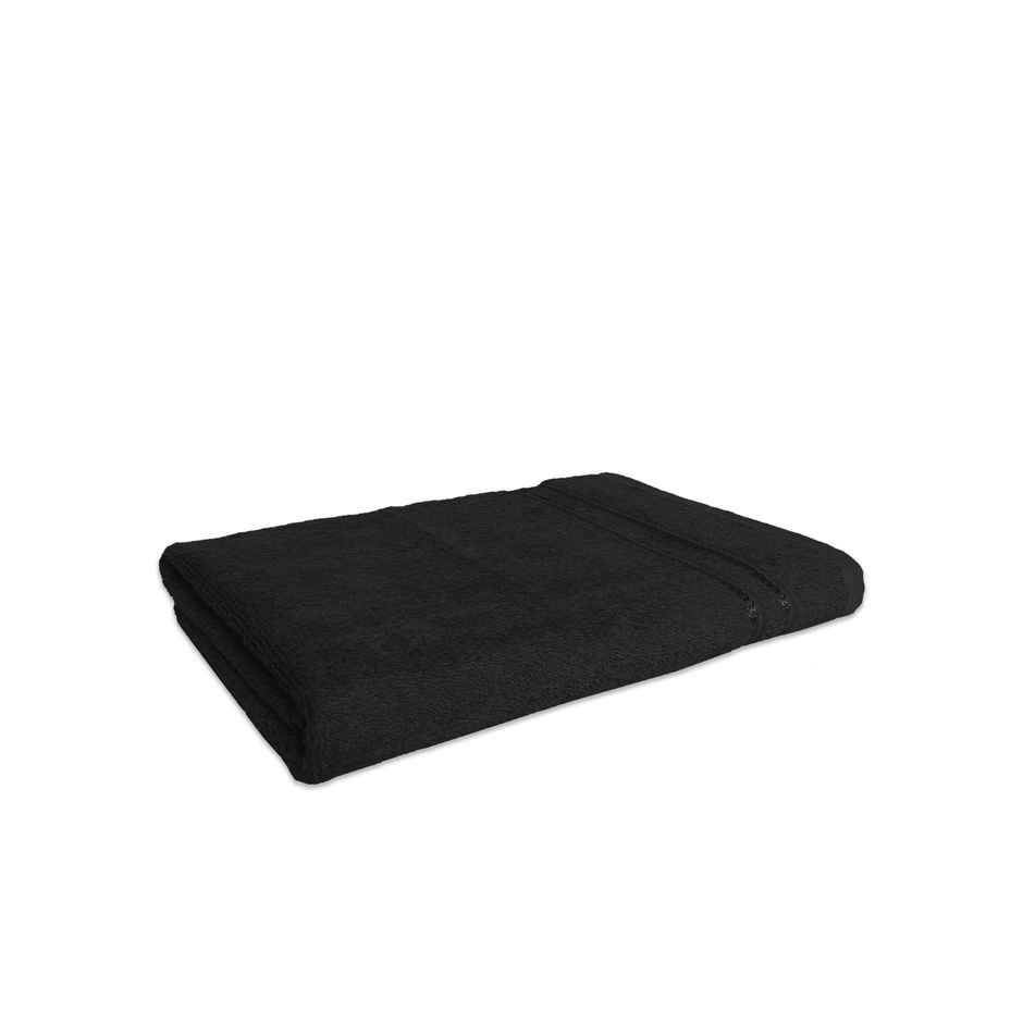 Welspun 100% Cotton Quik Dry Black Bath Towel For Men And Women