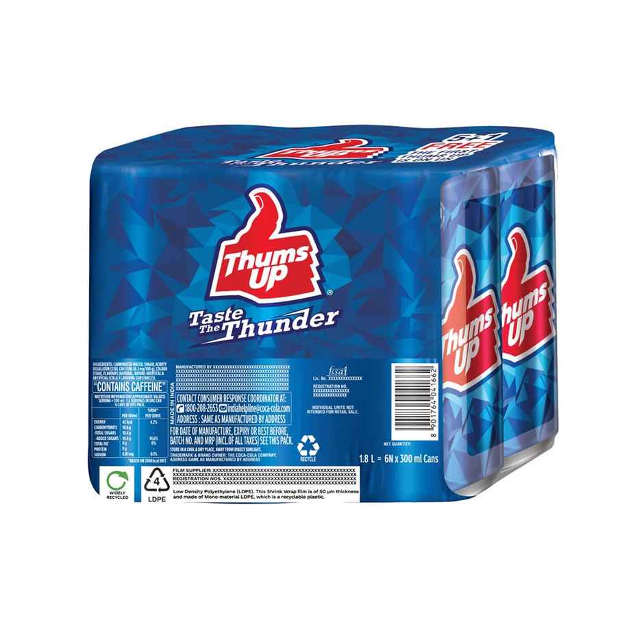 Thums Up Soft Drink Can | Carbonated Beverage Combo