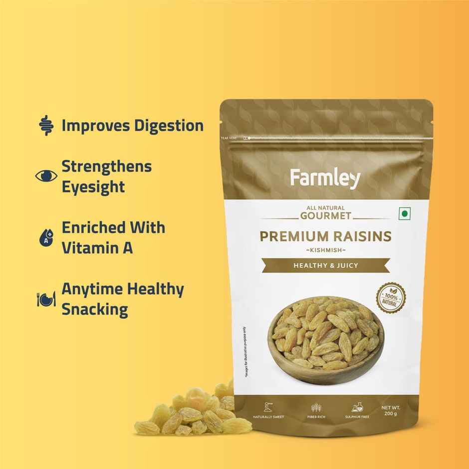 Farmley All Natural Gourmet Premium Raisins | Kishmish