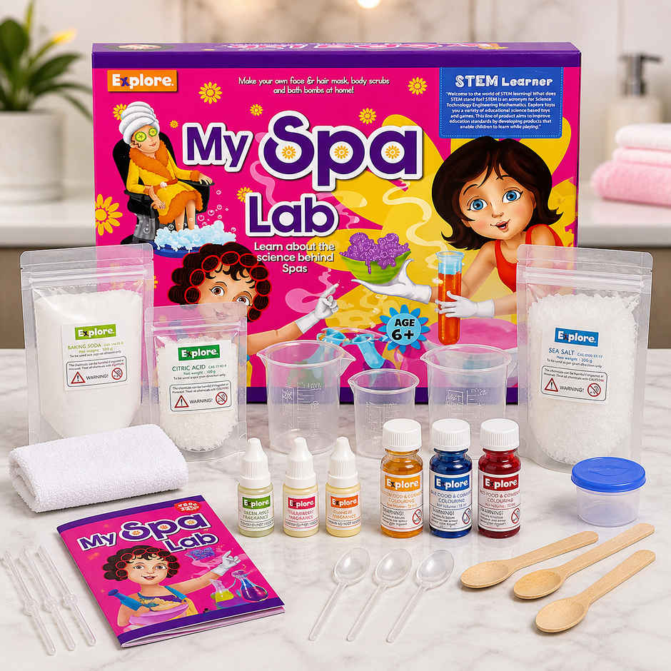 Toyshine My Spa Lab Diy Kit For Bath Bombs | Salts | Masks | Stem Fun For Kids | 6+ Years Old