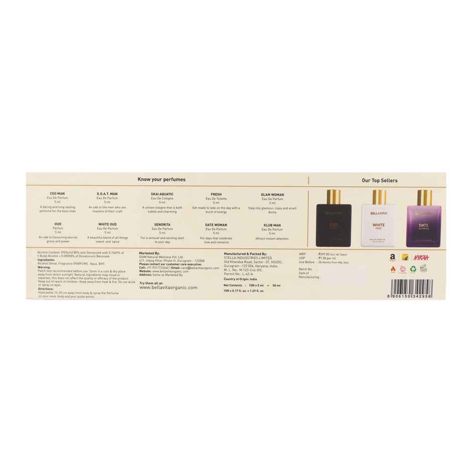 Bella Vita Luxury Unisex Trial Perfumes Pack For Men And Women