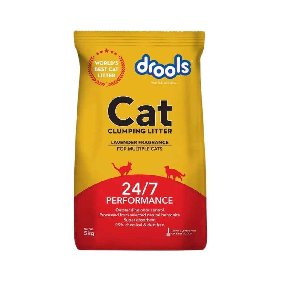 Drools Clumping Lavender Fragrance Pet Cat Litter (For Multiple Cats)