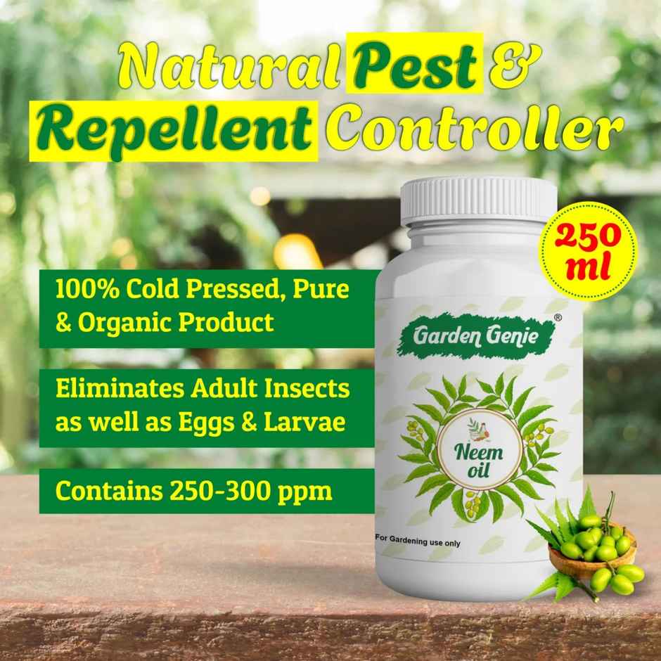 Garden Genie Neem Oil for Plants | Organic Pesticide Solution for Plant Pests & Insects