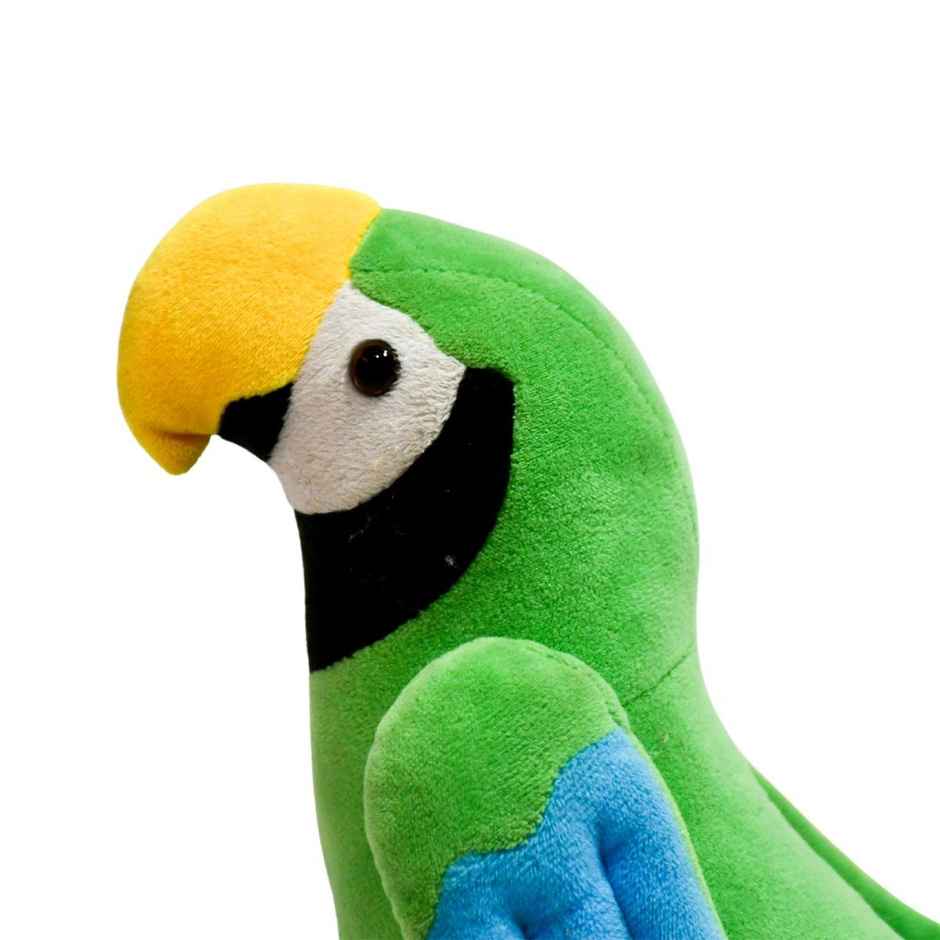 Mirada Green Parrot Soft Toy- 21Cm