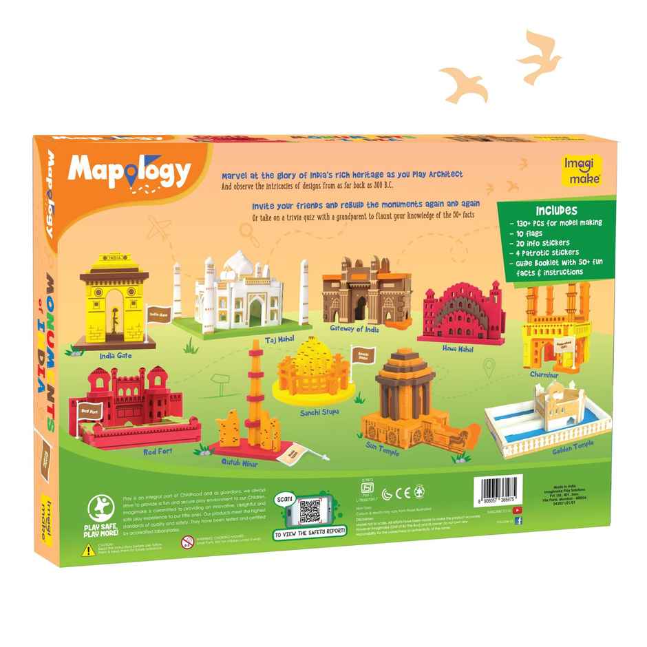 Imagimake Mapology Monuments of India - Educational 3D Model Puzzle for Kids Gifting (5+ Years)