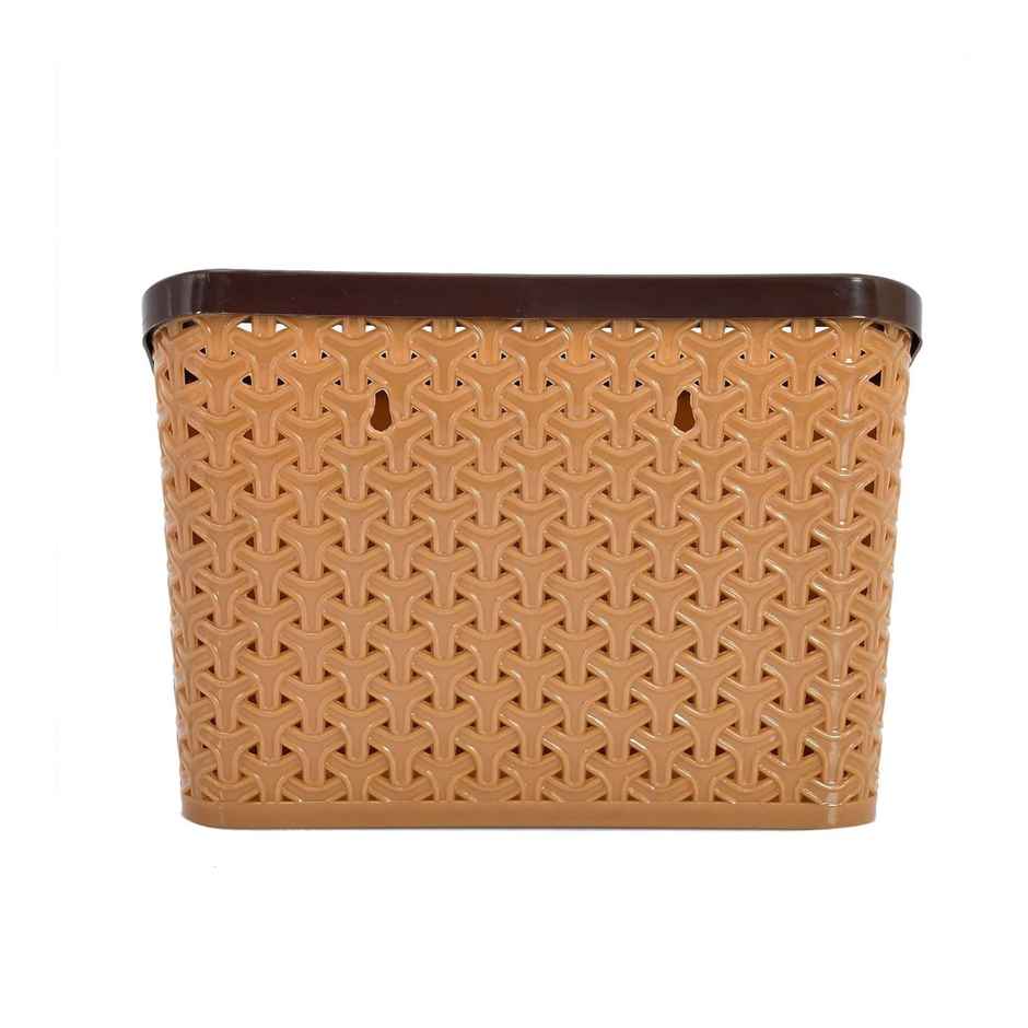 Kuber Industries Plastic Multi-Purpose Compact Desk Storage Organizer|Pen Pencil Holder|Beige