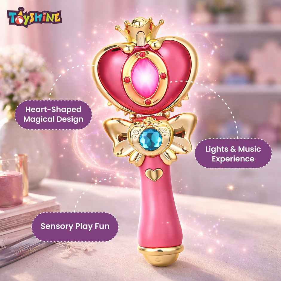 Toyshine Fairy Wand Electric Magic Moon Styling Stick With Flashing Lights And Music