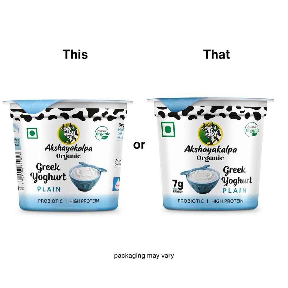 Akshayakalpa Organic Greek Yogurt - Natural Combo    