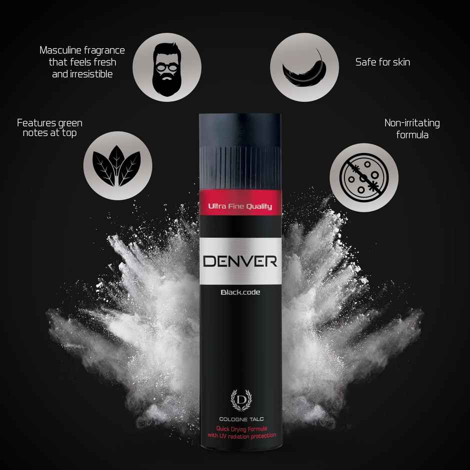 Denver - Black Code Deodorant Spray - For Men