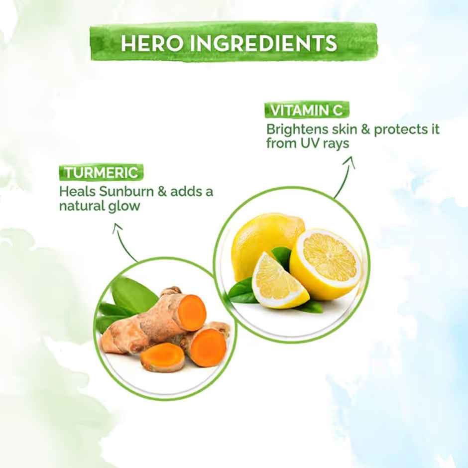 Mamaearth Vitamin C Daily Glow Sunscreen With Turmeric For Tan Protection & Glow SPF50 PA++++