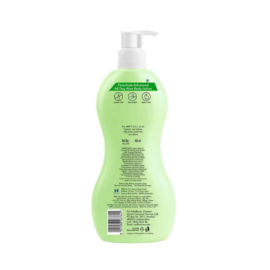 Parachute Advansed Refresh Body Lotion 100% Natural Moisturisers