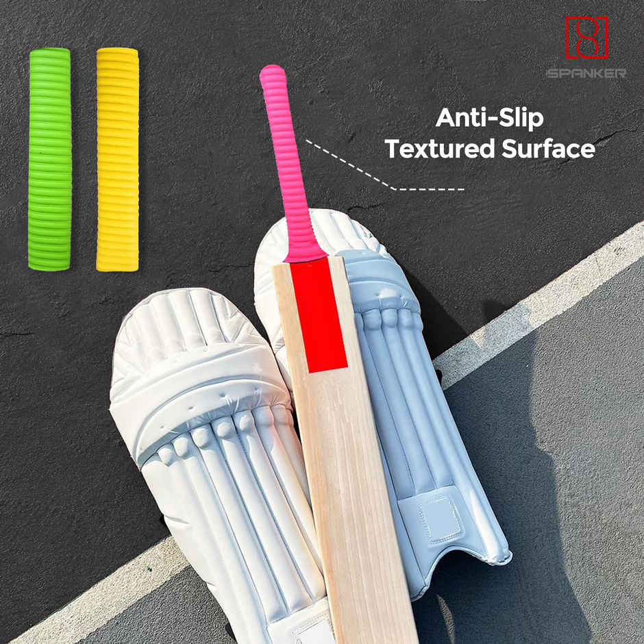 Spanker Sports Cricket Bat Grip Set | Anti-Slip Rubber Bat Handle Grips for Adults & Kids