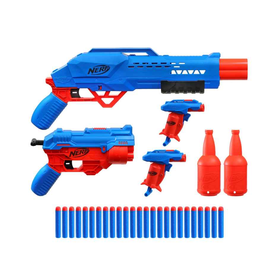 Nerf Alpha Strike Mission Ops Set | 4 Blasters | 25 Nerf Elite Darts | Toy Gun