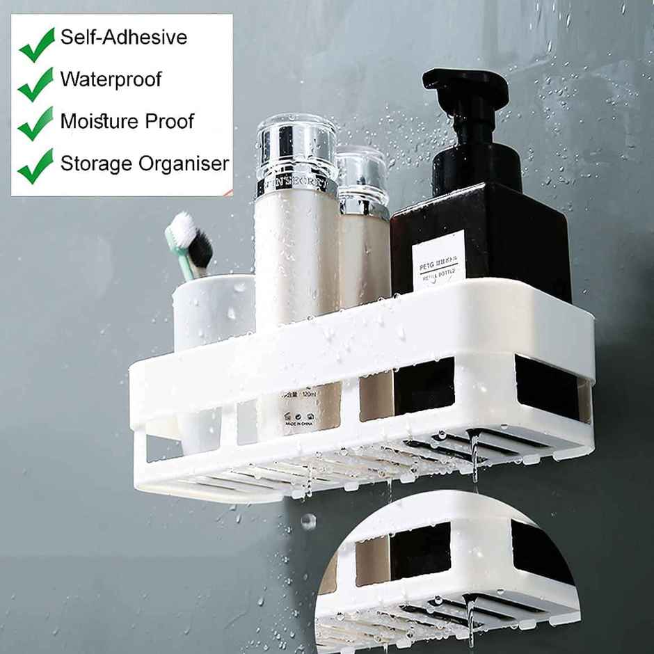 Bathroom Organizer Shelf | Self-Adhesive Rack for Wall
