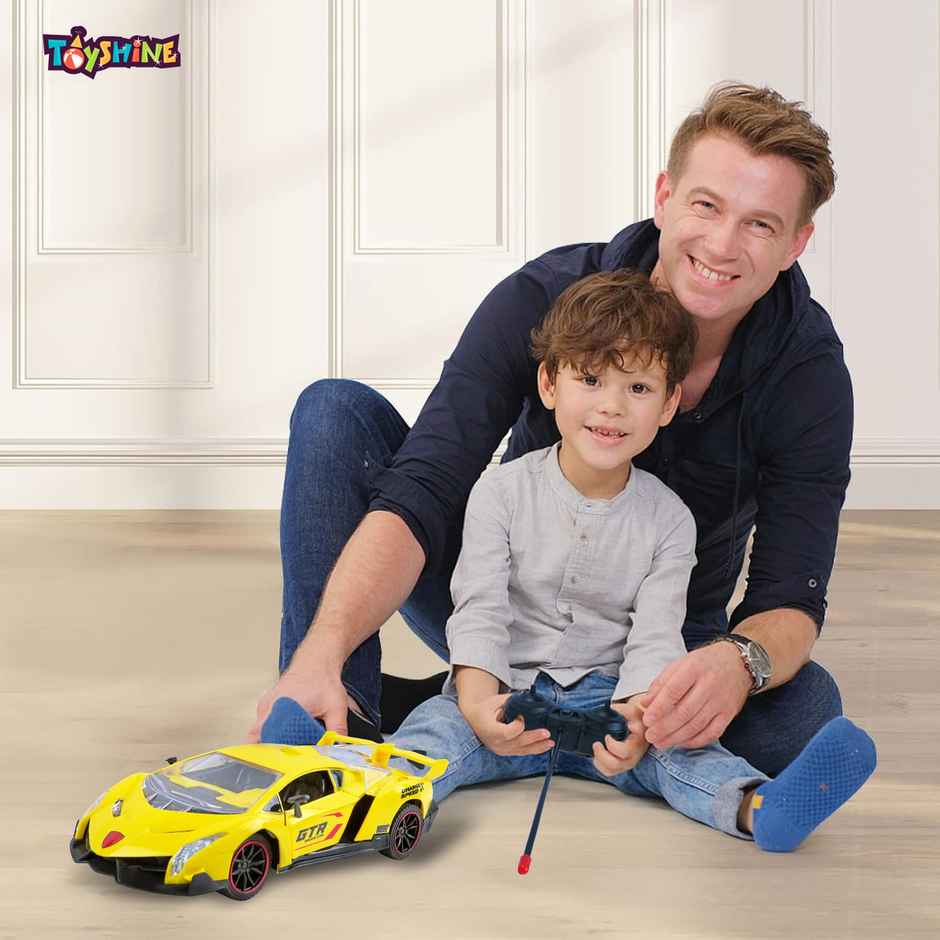 Toyshine 1:18 RC Fast Racing Car With Rechargeable Battery | Yellow