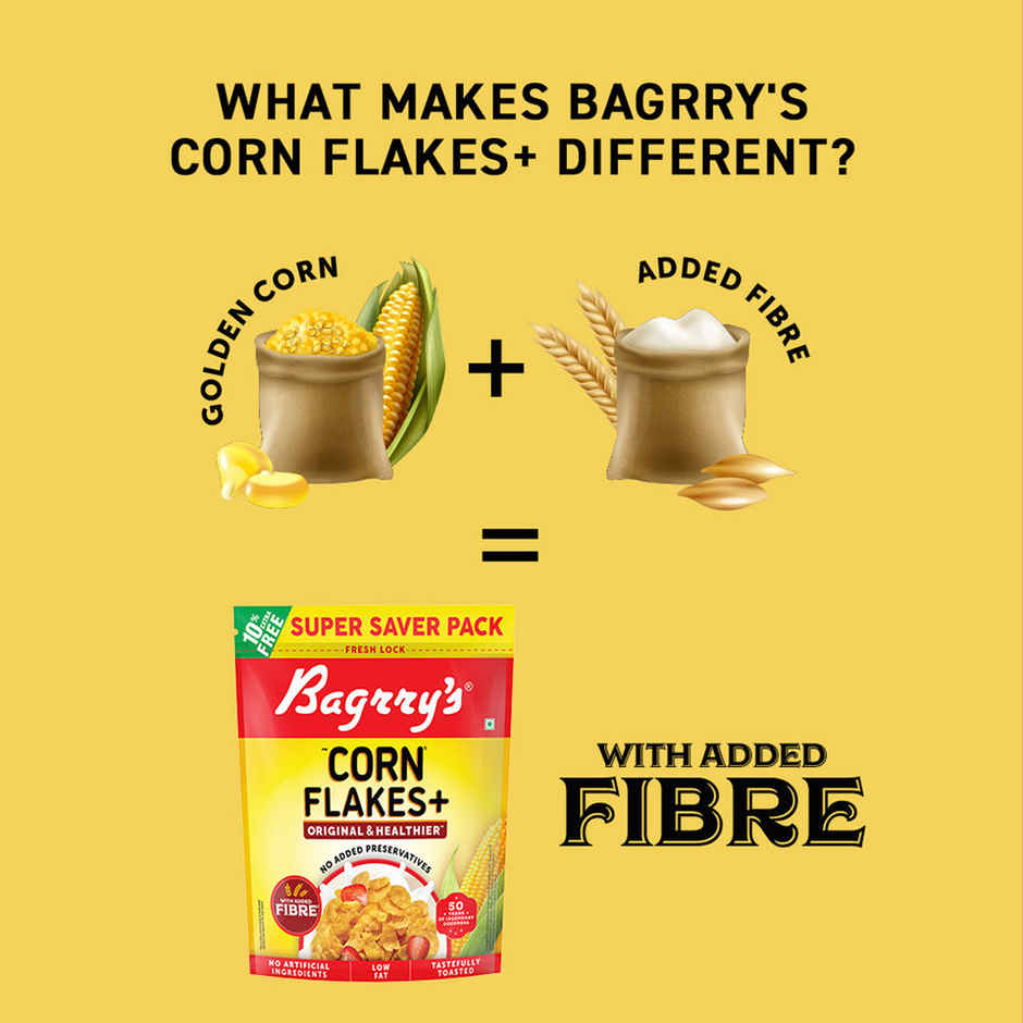 Bagrrys Corn Flakes Plus Original Healthier - Added Fibre