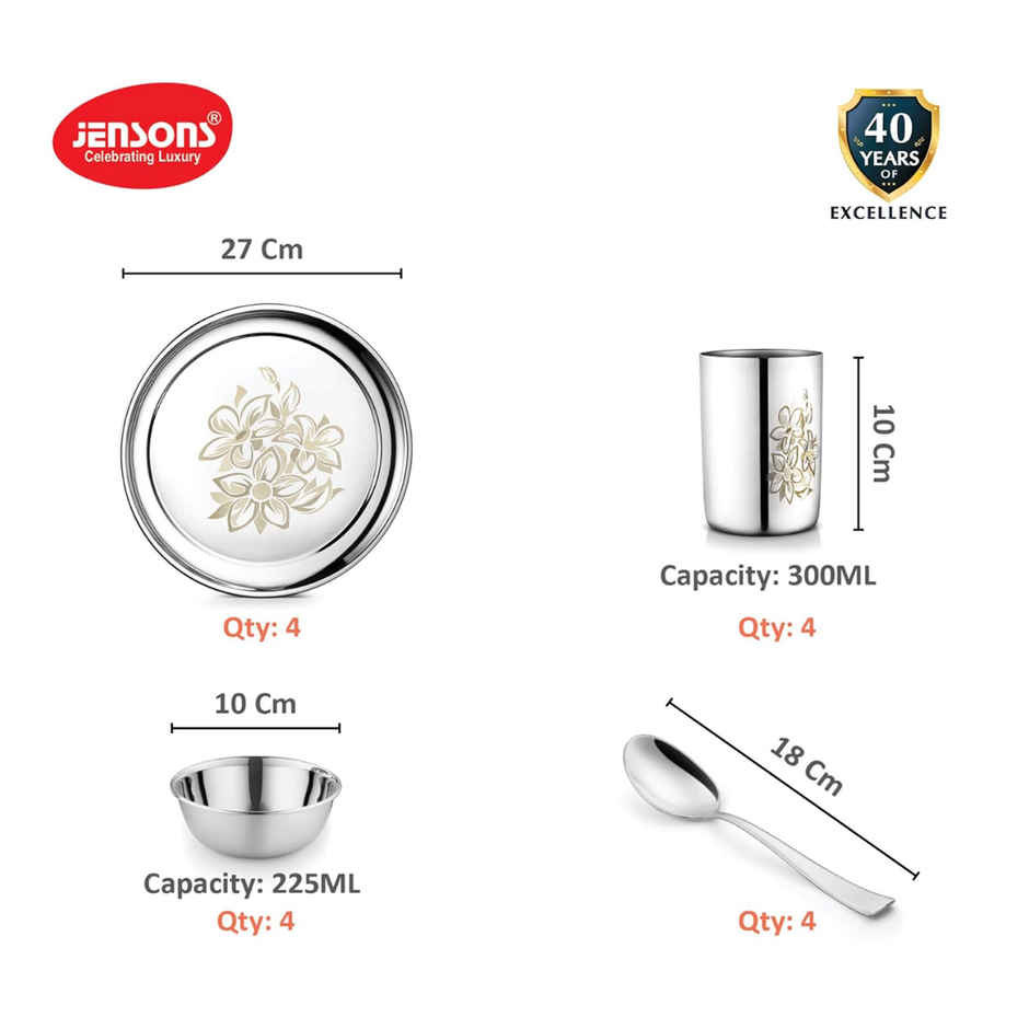 Jensons 16 Pcs Dinner Set Plain