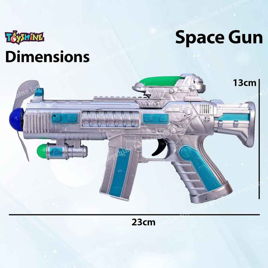 Toyshine Space Musical Toy Gun For Kids With Flashing Lights - Assorted