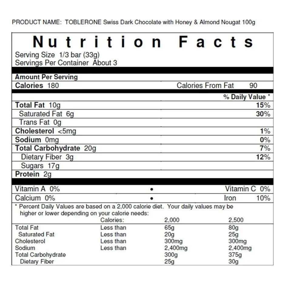 Toblerone Black Chocolate