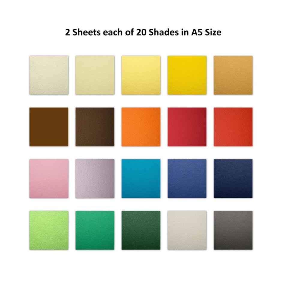 Paperpep Artists Pastel Papers 160Gsm A5 Multicolor Shades Assorted Pack Of 40 Sheets
