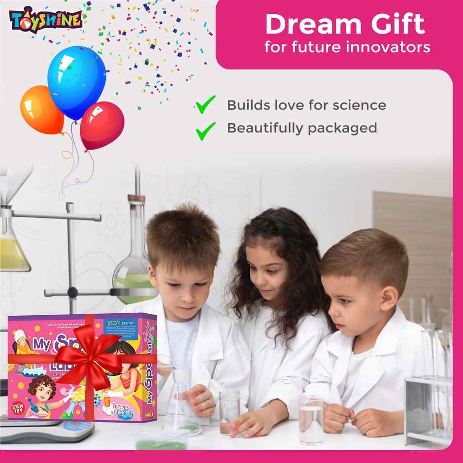 Toyshine My Spa Lab Diy Kit For Bath Bombs | Salts | Masks | Stem Fun For Kids | 6+ Years Old