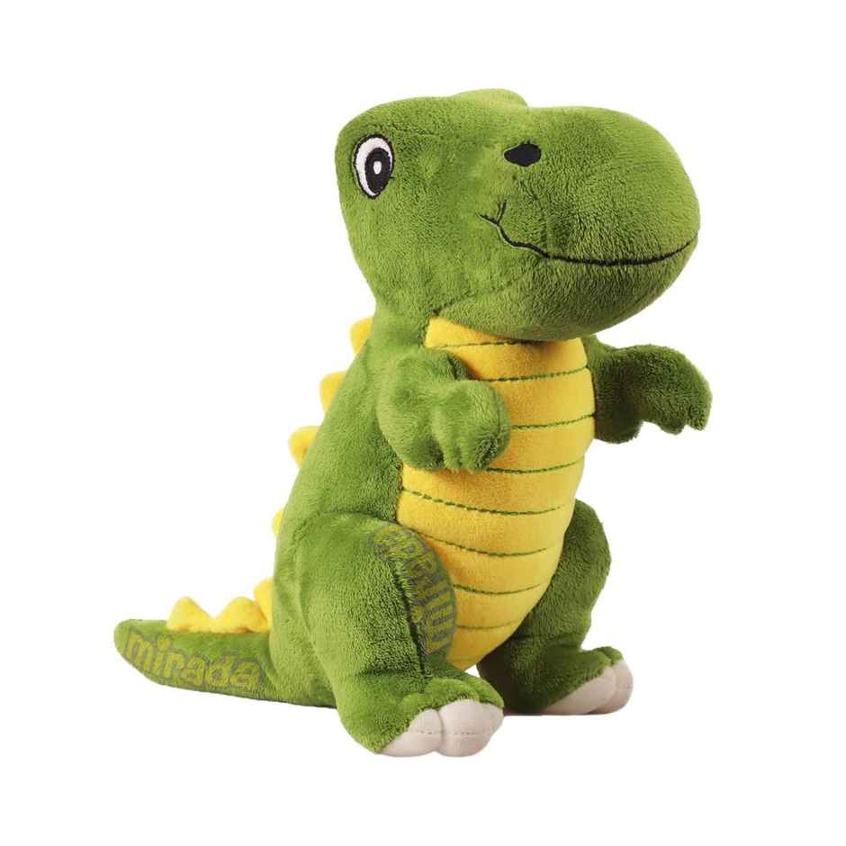 Mirada Super Soft Plush Stuffed Standing Green And Yellow Dinosaur Soft Toy -30 cm