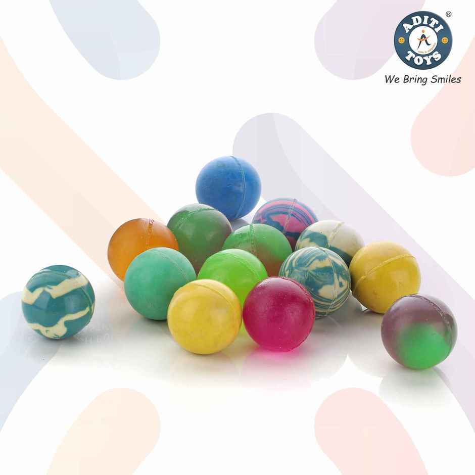 Aditi Toys Crazy Bouncing Balls - 24 Colourful Balls for Kids Fun Indoor & Outdoor Play