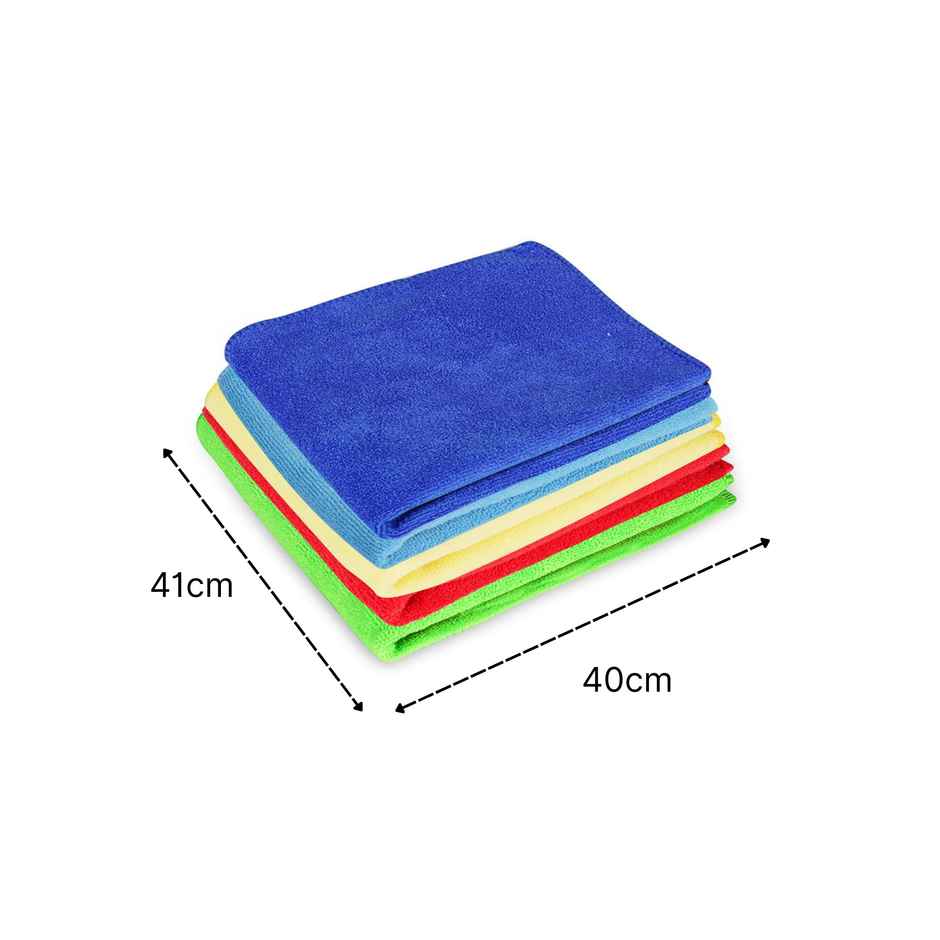 Swachh Touch Microfiber Cleaning Cloths | Multipurpose Use | 5 pcs - 40x40 cm - 340 GSM