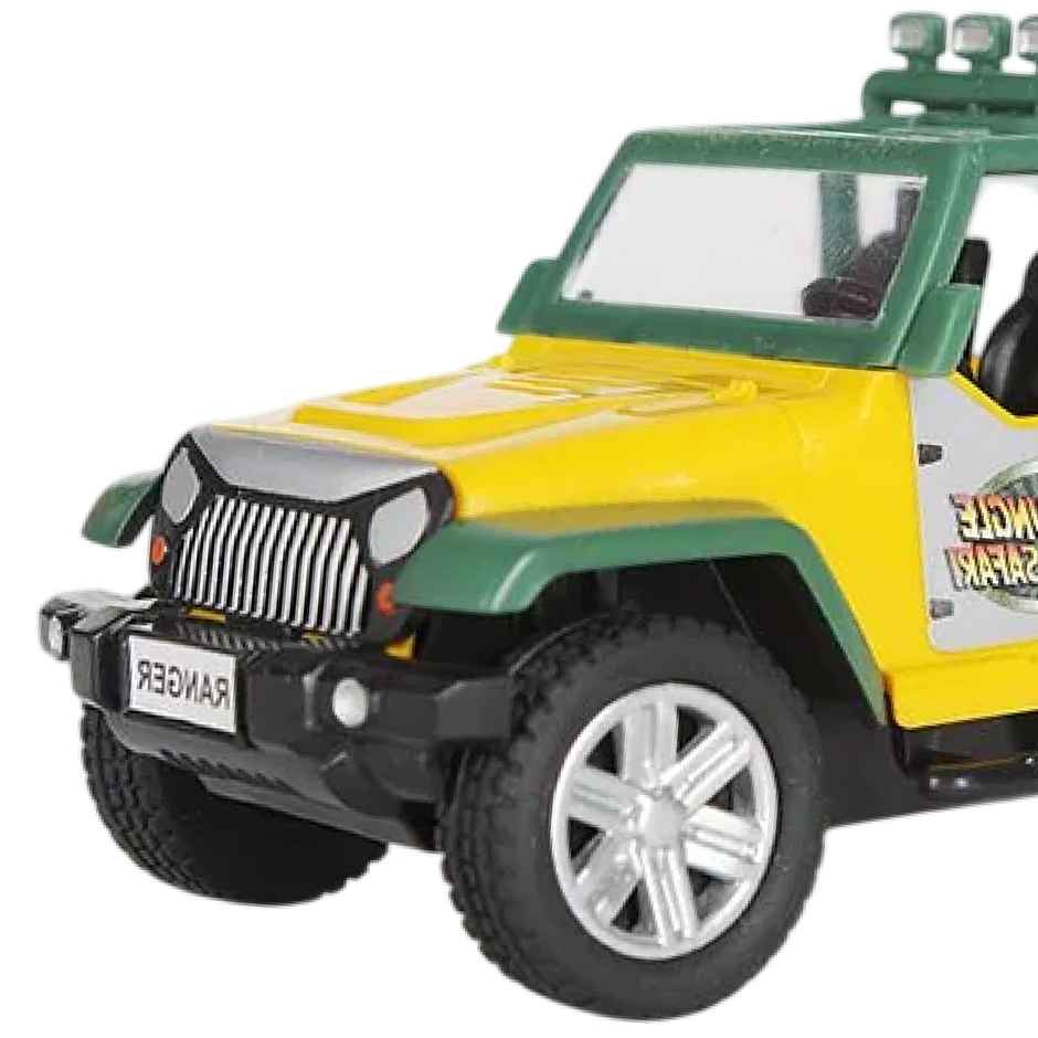 Centy Ranger Jungle Safari Pull Back Toy Off Roader Car for 3Y+ Green Colour