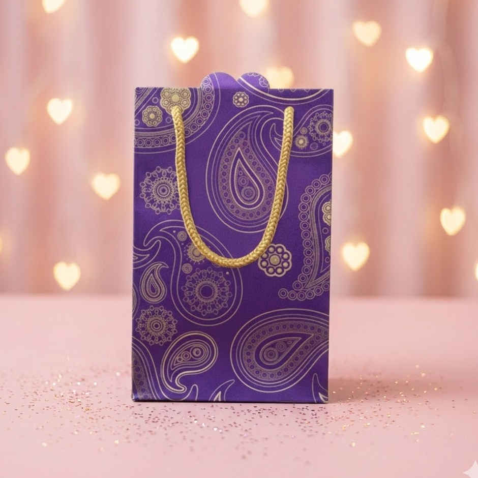 ABK Metallic Party Bag Single Gift Bag | 7.5 x 4.5 x 2 Inches | Small Size | Colour May Vary