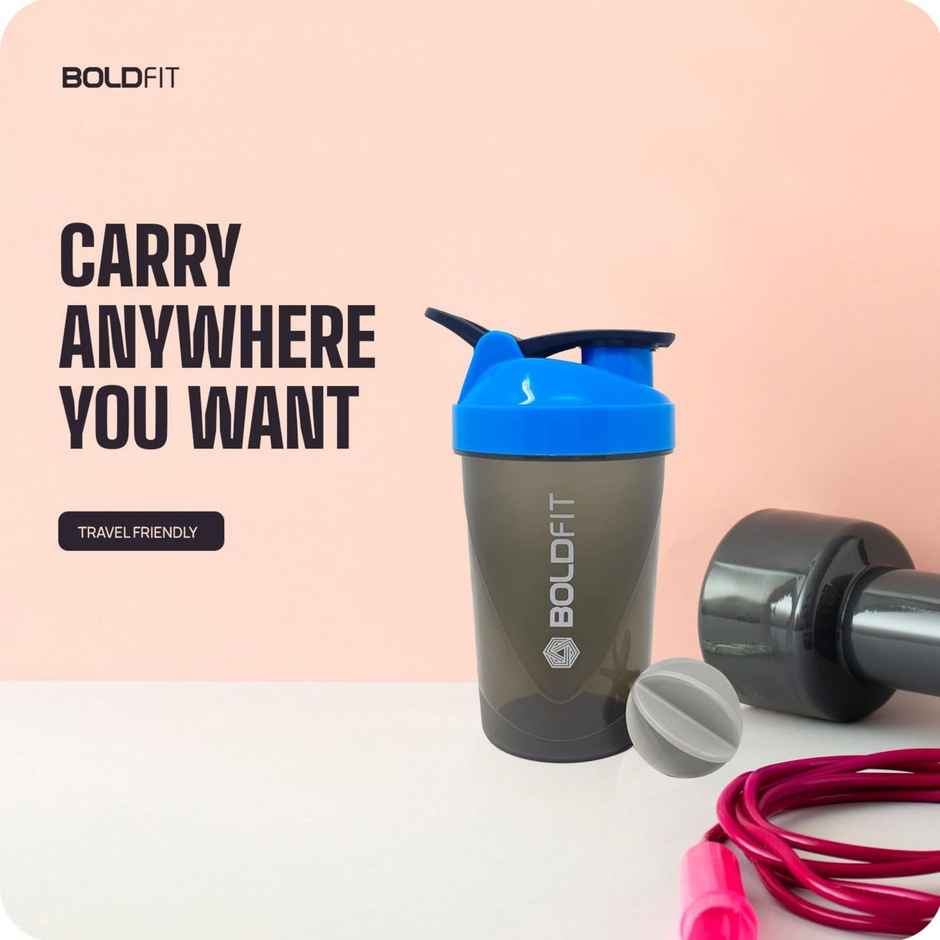 Boldfit Shakers For Protein Shake, Bottle-500Ml Blue
