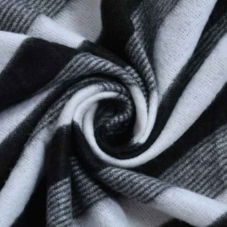 Elegant Weavers UBR Blanket Stripe Black -1 pc | 130 cm x 215 cm