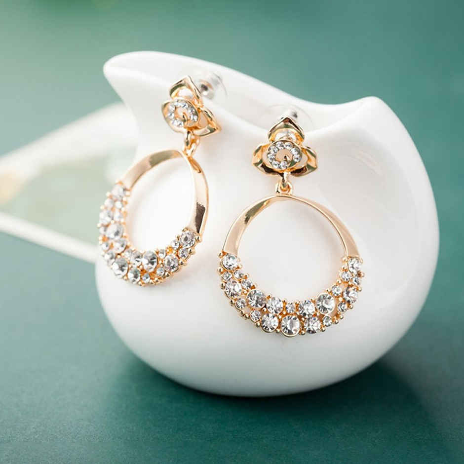 Shining Diva Fashion Stylish Fancy Golden Gold Plated Earrings for Women | 9567er