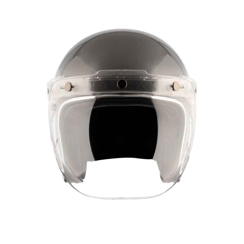 Axor Retro Jet Sportz S13 Isi Ece And Dot Certified Open Face Helmet - Athena Grey Black - M
