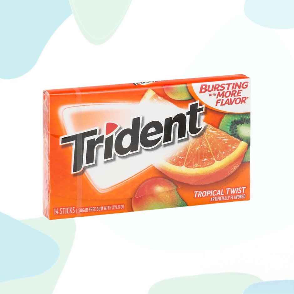 Trident Tropical Twist Sugar Free Chewing Gum