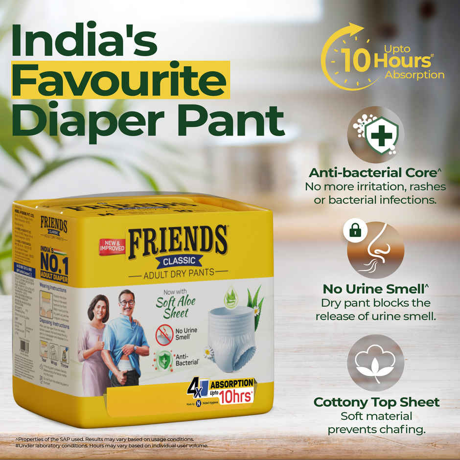 Friends Adult Diaper Pant  | M | 25-48 inch | Classic Type