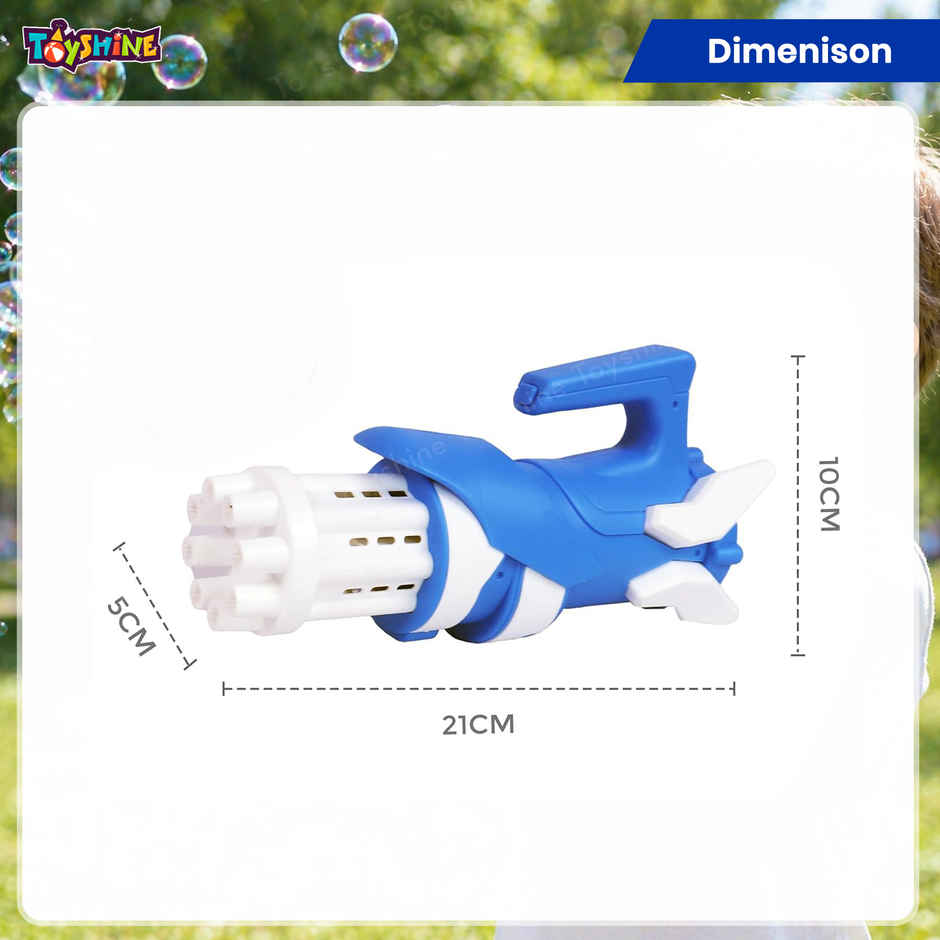 Toyshine 8 Hole Space Shuttle Design Electric Bubbles Gun Gatling Bubble Machine Toy