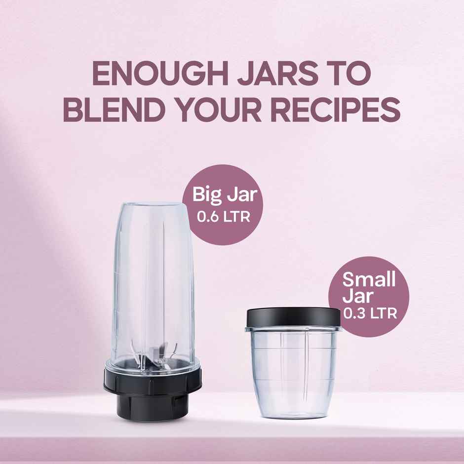 Longway Sage Juicer Mixer Grinder | 500 Watt | 2 Jars for Grinding & Mixing, Juicing with Powerful Motor | Gray&Black