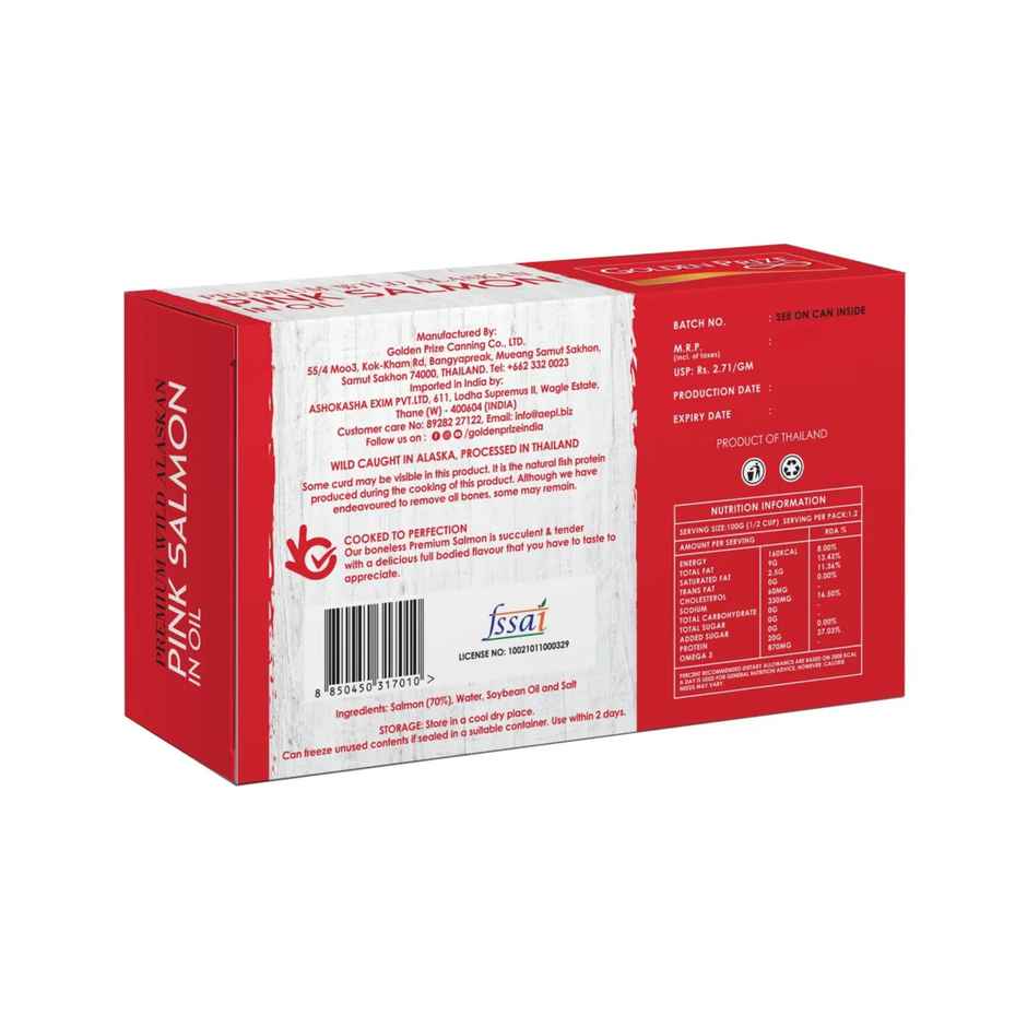 Golden Prize Pink Salmon Fillet In Oil