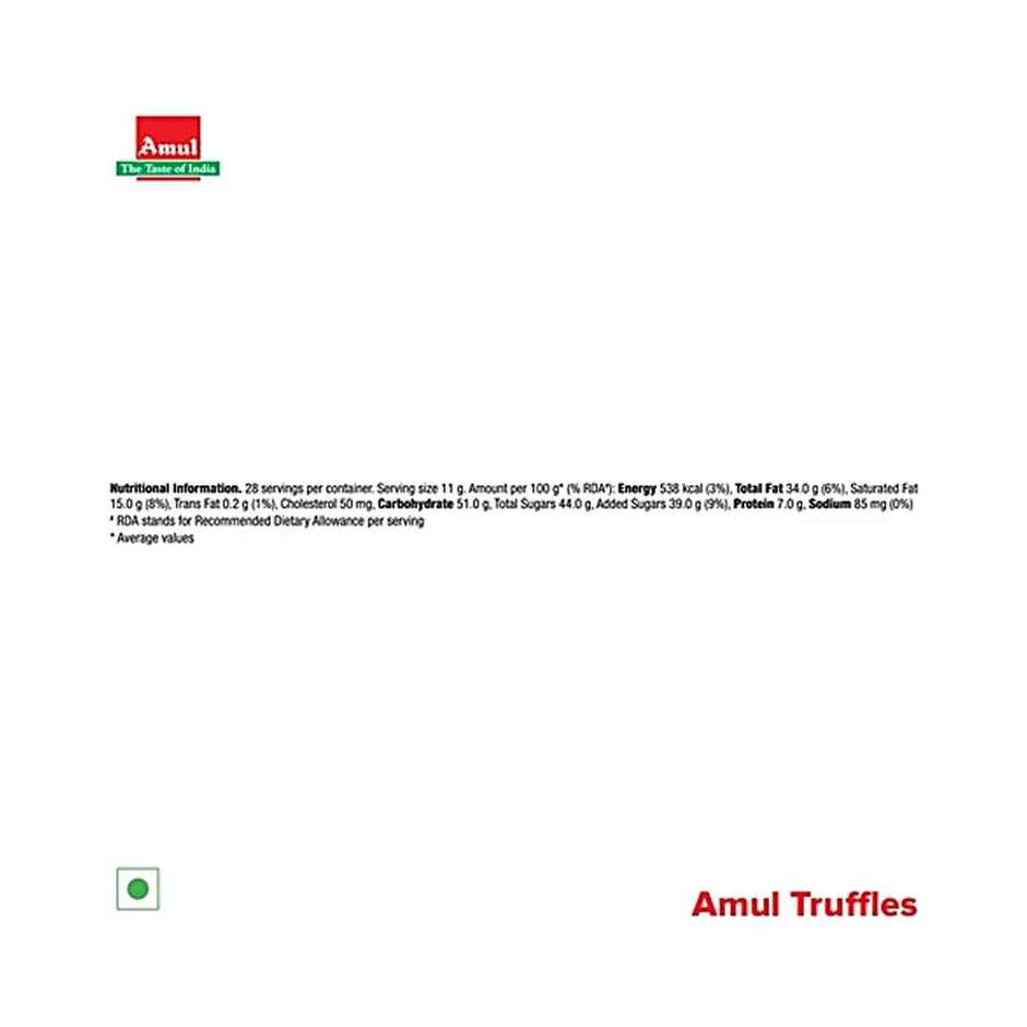 Amul Truffles Centre Filled Milk & Dark Chocolates Tub