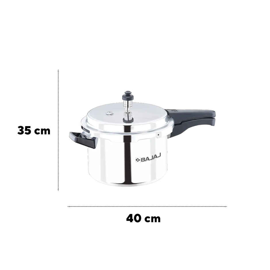 Bajaj 5 Liter Induction Bottom Stainless Steel Pressure Cooker Piecex OlPiece