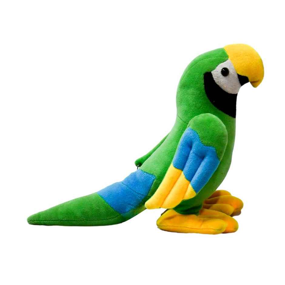 Mirada Green Parrot Soft Toy- 21Cm