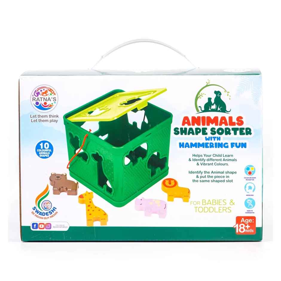 Ratna's Animals Shape Sorter With Hammering Fun