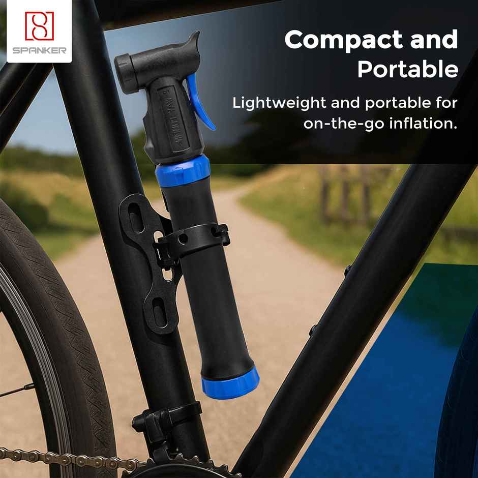 Spanker Sports 20cm Portable Plastic Air Pump, 120 PSI Hand Pump for Balls & Inflatables