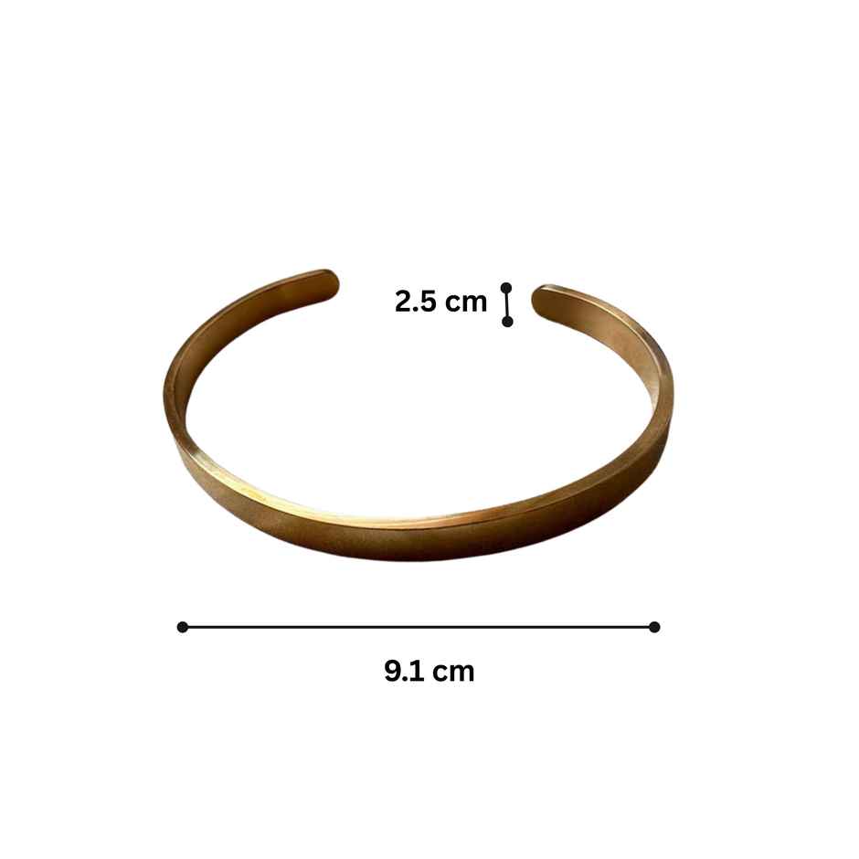 Men's Cuff 8Mm Bracelet Gold