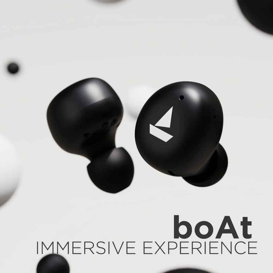 boAt Airdopes 381 TWS Earbuds with 20 Hours Playback, ASAP Charge, IWP Technology(Active Black Indi)