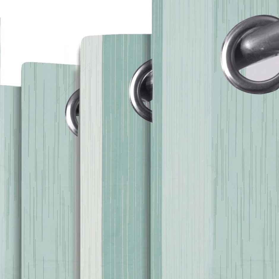 BAY6 Microfiber Cotton Door Curtains | Set of 2 | 7x4 ft | Green