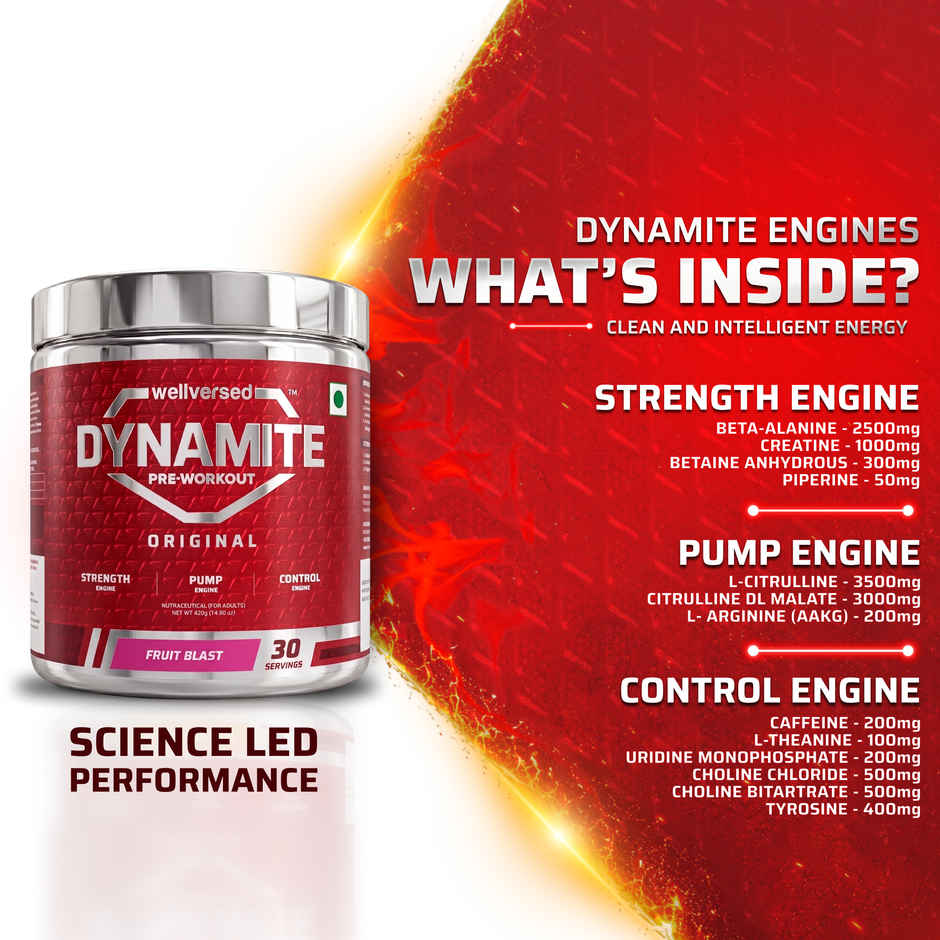 Dynamite Pre-Workout (30 Servings) Fruit Blast