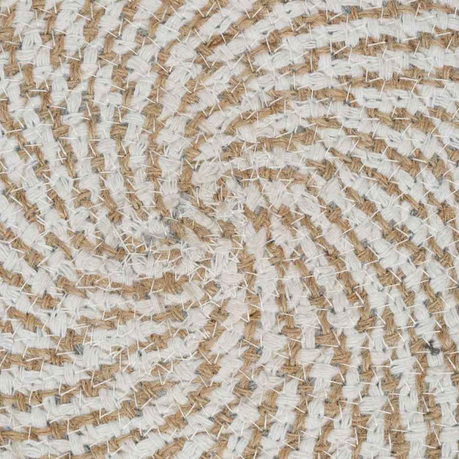 Hosta Homes Pure Cotton White & Beige Reversible Table Place Mats | Pack of 2